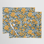 Blossom Pattern â Ochre & Teal Placemat Gallery Image 1