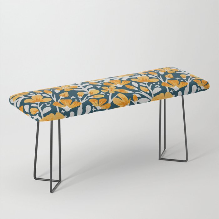 Blossom Pattern â Ochre & Teal Bench Gallery Image 1