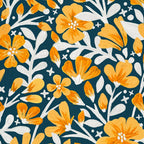 Blossom Pattern â Ochre & Teal Coffee Mug Gallery Image 2
