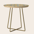Blossom Pattern â Ochre & Teal Side Table Gallery Image 1