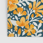 Blossom Pattern â Ochre & Teal Poster Gallery Image 3