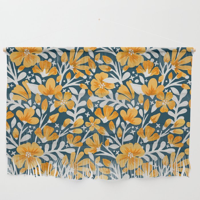 Blossom Pattern â Ochre & Teal Wall Hanging Gallery Image 1