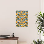 Blossom Pattern â Ochre & Teal Poster Gallery Image 2