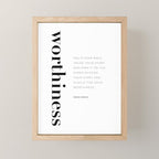 Worthiness quote by Brene Brown Mini Art Print Gallery Image 1