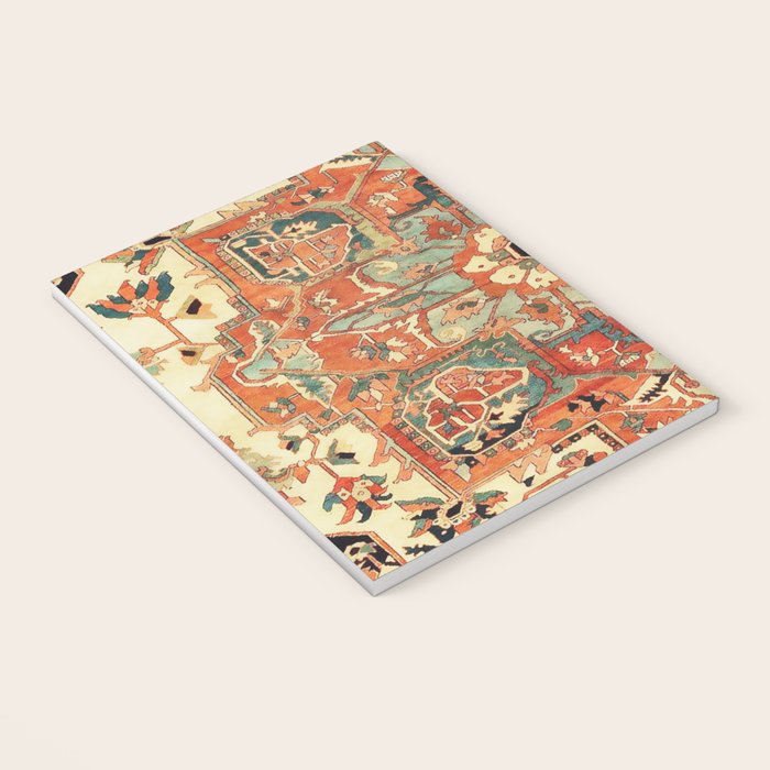 Heriz Vintage Persian Tribal Rug Print Notebook Gallery Image 3