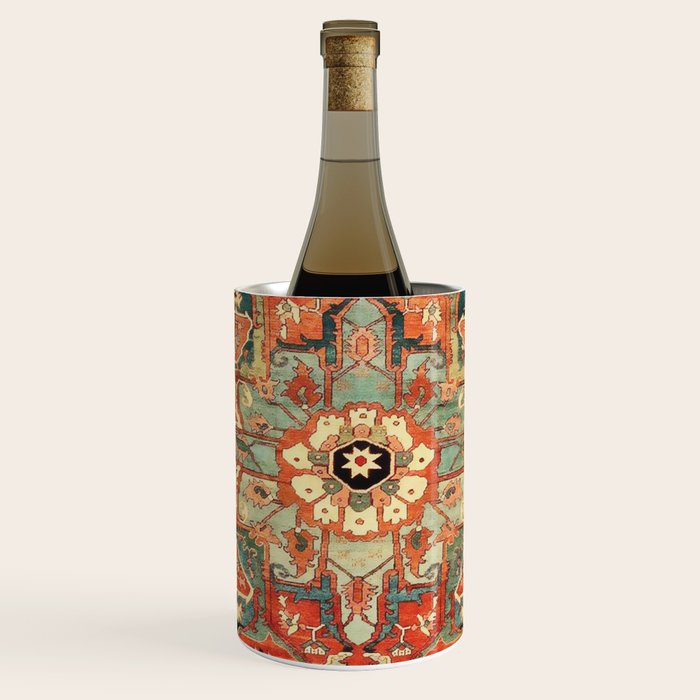 Heriz Vintage Persian Tribal Rug Print Wine Chiller Gallery Image 1