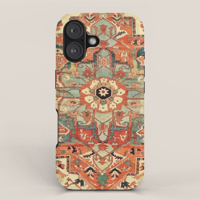 Heriz Vintage Persian Tribal Rug Print iPhone Case Gallery Image 1