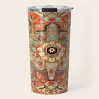 Heriz Vintage Persian Tribal Rug Print Travel Mug Gallery Image 1