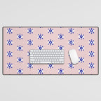 Evil Eye Dots - Navy & Blush Palette Desk Mat Gallery Image 1