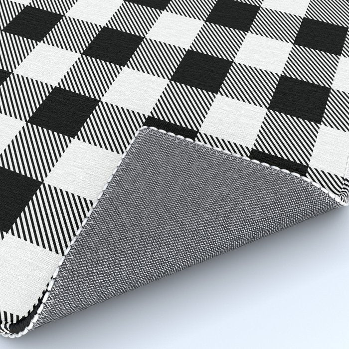 Black and White Buffalo Check Rug Gallery Image 4