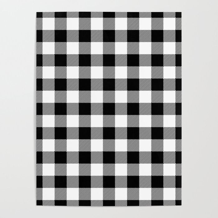 Black and White Buffalo Check Poster Gallery Image 4