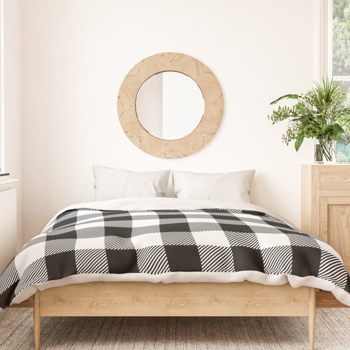 Black and White Buffalo Check Duvet Cover Gallery Image 3