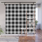 Black and White Buffalo Check Wall Mural Gallery Image 1