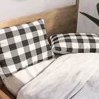 Black and White Buffalo Check Pillow Sham Gallery Image 2