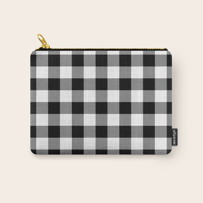 Black and White Buffalo Check Carry All Pouch Gallery Image 1