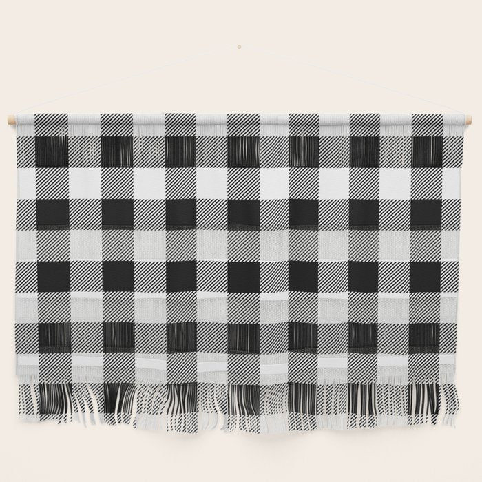 Black and White Buffalo Check Wall Hanging Gallery Image 1