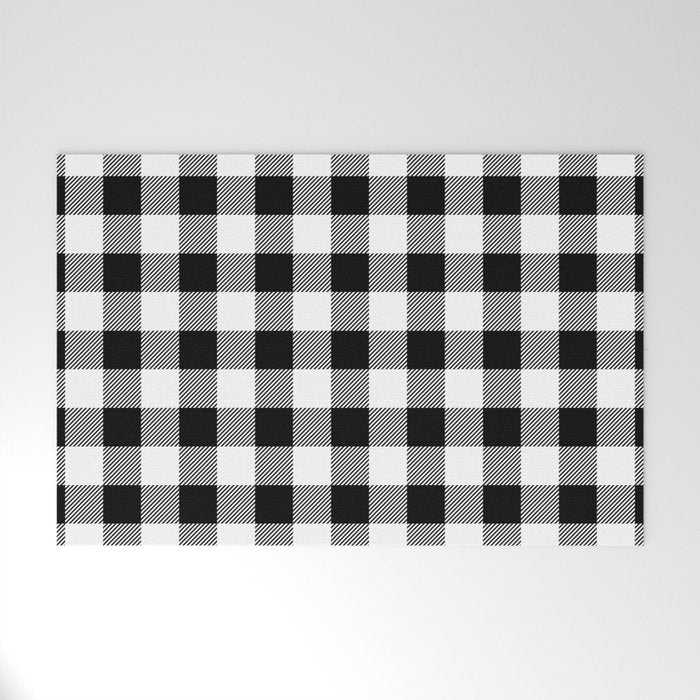 Black and White Buffalo Check Welcome Mat Gallery Image 1