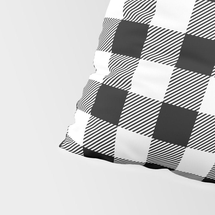 Black and White Buffalo Check Pillow Sham Gallery Image 4