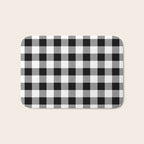 Black and White Buffalo Check Bath Mat Gallery Image 1