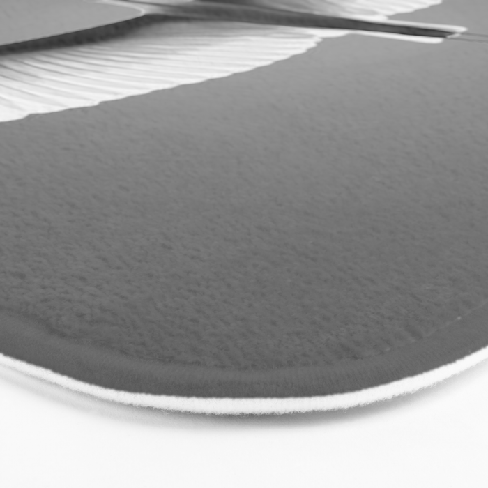 Wings of an Egret in Mid-flight black and white photography - black and white photographs Bath Mat Gallery Image 3