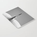 Wings of an Egret in Mid-flight black and white photography - black and white photographs Notebook Gallery Image 2