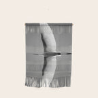 Wings of an Egret in Mid-flight black and white photography - black and white photographs Wall Hanging Gallery Image 1