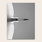 Wings of an Egret in Mid-flight black and white photography - black and white photographs Notebook Gallery Image 4