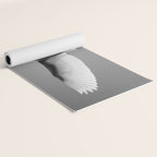 Wings of an Egret in Mid-flight black and white photography - black and white photographs Yoga Mat Gallery Image 2