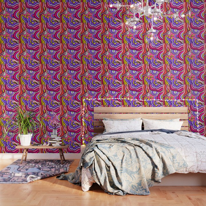 Colorful Abstract Pop Birds Pattern Wallpaper Gallery Image 3