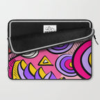 Colorful Abstract Pop Birds Pattern Laptop Sleeve Gallery Image 2