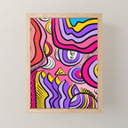 Colorful Abstract Pop Birds Pattern Mini Art Print Gallery Image 1
