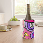 Colorful Abstract Pop Birds Pattern Wine Chiller Gallery Image 4