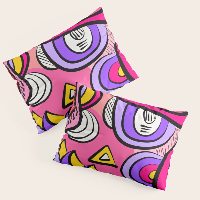 Colorful Abstract Pop Birds Pattern Pillow Sham Gallery Image 3