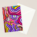 Colorful Abstract Pop Birds Pattern Stationery Card Gallery Image 2