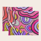 Colorful Abstract Pop Birds Pattern Placemat Gallery Image 1