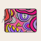 Colorful Abstract Pop Birds Pattern Laptop Sleeve Gallery Image 1