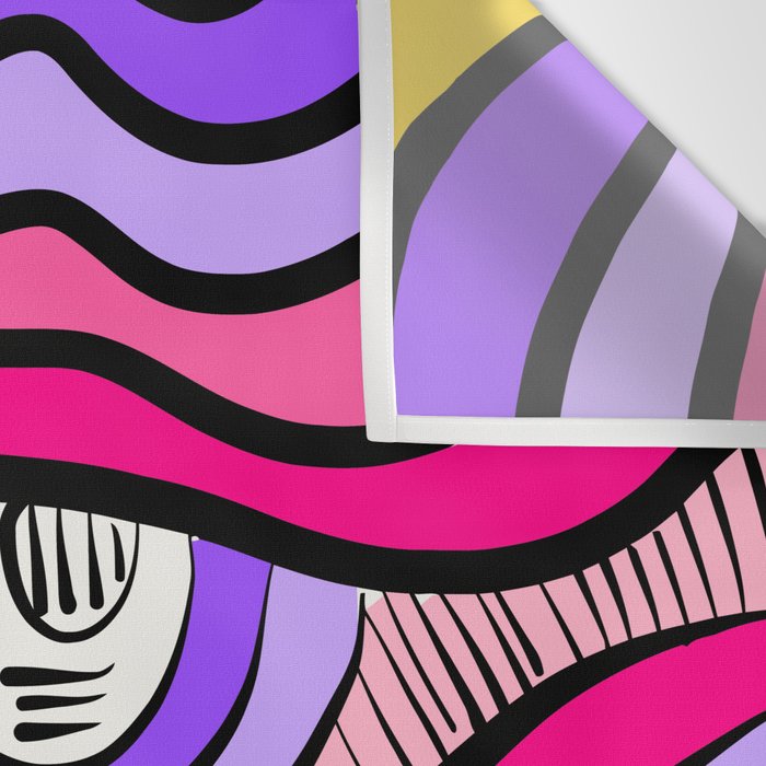 Colorful Abstract Pop Birds Pattern Wall Tapestry Gallery Image 3