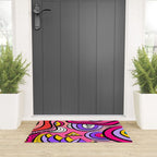 Colorful Abstract Pop Birds Pattern Welcome Mat Gallery Image 3