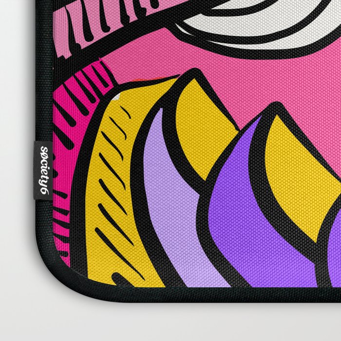 Colorful Abstract Pop Birds Pattern Laptop Sleeve Gallery Image 3