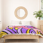 Colorful Abstract Pop Birds Pattern Duvet Cover Gallery Image 3