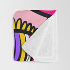 Colorful Abstract Pop Birds Pattern Throw Blanket Gallery Image 3