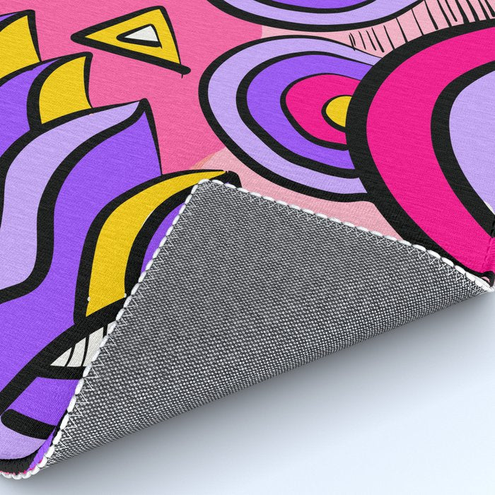 Colorful Abstract Pop Birds Pattern Rug Gallery Image 4