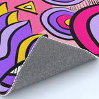 Colorful Abstract Pop Birds Pattern Rug Gallery Image 4