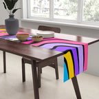 Colorful Abstract Pop Birds Pattern Table Runner Gallery Image 2