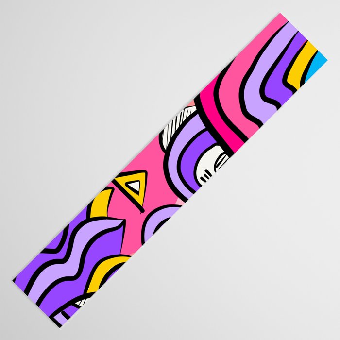 Colorful Abstract Pop Birds Pattern Table Runner Gallery Image 3