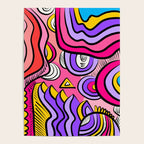Colorful Abstract Pop Birds Pattern Poster Gallery Image 4