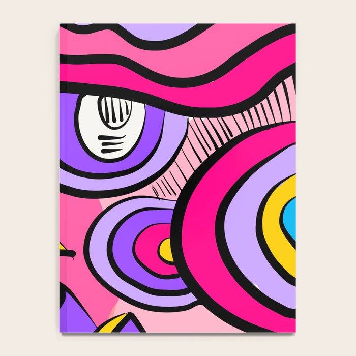 Colorful Abstract Pop Birds Pattern Notebook Gallery Image 4