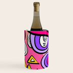 Colorful Abstract Pop Birds Pattern Wine Chiller Gallery Image 1