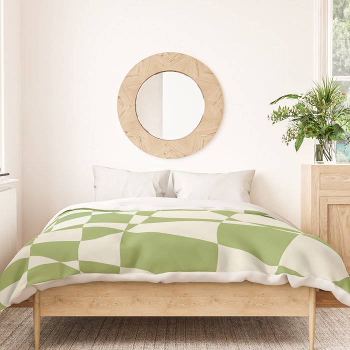Glass Glitch: Forest Green Edition Duvet Cover Gallery Image 3