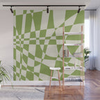Glass Glitch: Forest Green Edition Wall Mural Gallery Image 1